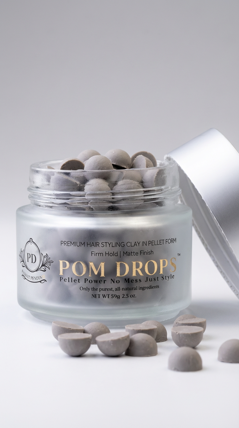 All-Natural Hair Styling Clay in Pellet Form